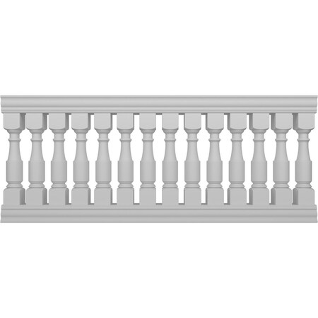 Ekena Millwork Fiberthane Hamilton Balustrade Railing Kit Style A (6 7/8" On-Center Spacing to Pass 4" Sphere Code) BALK42X096HMA